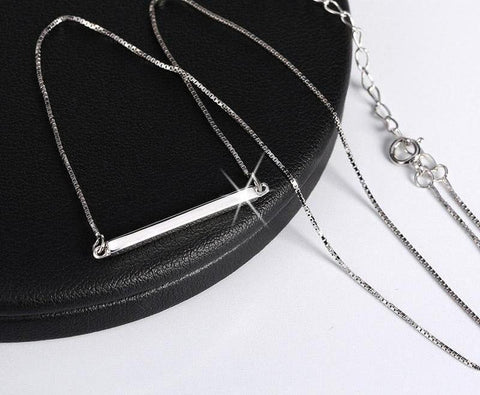 Sterling Silver Bar Pendant Necklaces